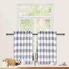 imageSimple Deluxe Buffalo Check Blackout Curtains Panels for Living Room Bedroom Farmhouse Courtyard Style Room Darkening Thermal Insulated Plaid Grommet Curtain 37quot W x 63quot L White and RedWhite and Gray