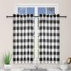 imageSimple Deluxe Buffalo Check Kitchen Tier Curtains Plaid Gingham Small Curtain for Half Cafe Windows 26quot W x 45quot L Black and RedBlack and White
