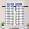 imageSimple Deluxe Buffalo Check Kitchen Tier Curtains Plaid Gingham Small Curtain for Half Cafe Windows 26quot W x 45quot L Black and RedWhite and Gray
