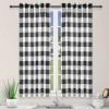 imageSimple Deluxe Buffalo Check Kitchen Tier Curtains Plaid Gingham Small Curtain for Half Cafe Windows 26quot W x 45quot L Black and White
