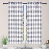 imageSimple Deluxe Buffalo Check Kitchen Tier Curtains Plaid Gingham Small Curtain for Half Cafe Windows 26quot W x 45quot L White and Gray Tiers26quot W x 45quot L X 2 Pcs
