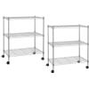 imageSimple Deluxe Heavy Duty 4Shelf Shelving with Wheels 3543quot D x 1772quot W x 6102quot H Adjustable Steel Organizer Wire Rack 1000 Lb Capacity ChromeChrome