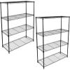 imageSimple Deluxe Heavy Duty 4Shelf Storage Shelving Unit 36quot D x 14quot W x 5591quot H Steel Organizer Wire Rack 1000Lb Capacity BlackBlack