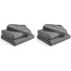 imageSimple Deluxe Queen Size Sheet Set 4 Piece Hotel Luxury Bed Sheets Wrinkle Free  Deep Pockets  Breathable ampamp Cooling Sheet Easy Care Queen GreyGrey