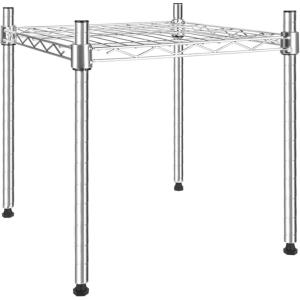 imageSimple Deluxe 5Tier Heavy Duty Storage Shelves 1750 Lbs Loading Capacity 3543quot W x 1772quot D x 7087quot H Adjustable Shelving Unit with Wheels ChromeChrome