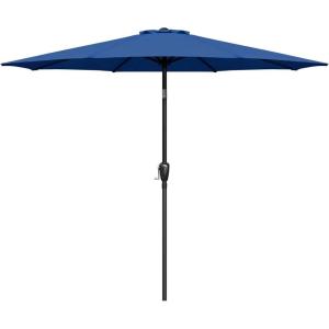 imageSimple Deluxe 9 Patio Umbrella Outdoor Table Market Yard Umbrella with Push Button TiltCrankBlue