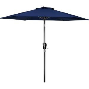 imageSimple Deluxe 9 Patio Umbrella Outdoor Table Market Yard Umbrella with Push Button TiltCrankDark Blue75ft