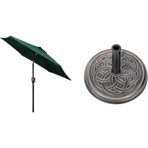 imageSimple Deluxe 9 Patio Umbrella Outdoor Table Market Yard Umbrella with Push Button TiltCrankGreen Classic Bronze