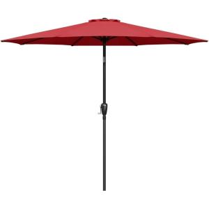 imageSimple Deluxe 9 Patio Umbrella Outdoor Table Market Yard Umbrella with Push Button TiltCrankRed