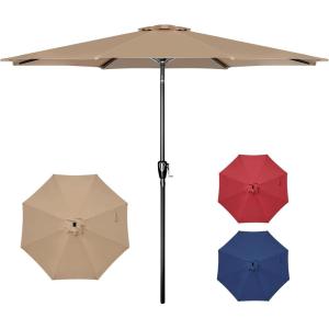 imageSimple Deluxe 9 Patio Umbrella Outdoor Table Market Yard Umbrella with Push Button TiltCrankTan10ft