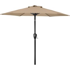 imageSimple Deluxe 9 Patio Umbrella Outdoor Table Market Yard Umbrella with Push Button TiltCrankTan75ft