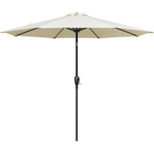 imageSimple Deluxe 9ft Outdoor Market Table Patio Umbrella with Button TiltBeige