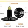 imageSimple Deluxe 150W Reptile Heat Bulb and 40108 Degrees Fahrenheit Digital Thermostat Controller Included for Amphibian Pet ampamp Incubating Chicken Black250W