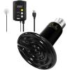 imageSimple Deluxe 150W Reptile Heat Bulb and 40108 Degrees Fahrenheit Digital Thermostat Controller Included for Amphibian Pet ampamp Incubating Chicken Black100W
