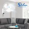 imageSimple Deluxe 16 Inch Digital Household Wall Mount Fans Adjustable Tilt 90 Degree 3 Speed Settings 1 Pack White