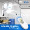 imageSimple Deluxe 16 Inch Wall Mount Fan with Remote Control 3 Oscillating Modes 3 Speed Timer1 Pack