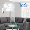 imageSimple Deluxe 16 Inch Wall Mount Fan with Remote Control 3 Oscillating Modes 3 Speed Timer1 Pack