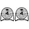 imageSimple Deluxe 18 Inch 3Speed High Velocity Heavy Duty Metal Industrial Floor Fan for Warehouse Workshop Factory and Basement Black 2 Pack12 Inch
