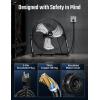 imageSimple Deluxe 18 Inch 3Speed High Velocity Heavy Duty Metal Industrial Floor Fan for Warehouse Workshop Factory and Basement Black 2 Pack12 Inch