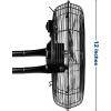 imageSimple Deluxe 18 Inch 3Speed High Velocity Heavy Duty Metal Industrial Floor Fan for Warehouse Workshop Factory and Basement Black 2 Pack12 Inch