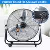 imageSimple Deluxe 18 Inch 3Speed High Velocity Heavy Duty Metal Industrial Floor Fan for Warehouse Workshop Factory and Basement Black 2 Pack30 Inch