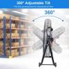 imageSimple Deluxe 18 Inch 3Speed High Velocity Heavy Duty Metal Industrial Floor Fan for Warehouse Workshop Factory and Basement Black 2 Pack30 Inch
