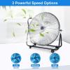 imageSimple Deluxe 18 Inch 3Speed High Velocity Heavy Duty Metal Industrial Floor Fan for Warehouse Workshop Factory and Basement Black 2 Pack30 Inch