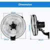 imageSimple Deluxe 18 Inch Household Commercial Wall Mount Fan 90 Degree Horizontal Oscillation 5 Speed Settings 1 PackBlack1 Pack