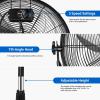 imageSimple Deluxe 18 Inch Pedestal Standing Fan High Velocity Heavy Duty Metal For Industrial Commercial Residential Greenhouse Use 2 Pack Black2 Pack