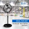 imageSimple Deluxe 18 Inch Pedestal Standing Fan High Velocity Heavy Duty Metal For Industrial Commercial Residential Greenhouse Use 2 Pack Blackmental fan
