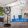 imageSimple Deluxe 18 Inch Pedestal Standing Fan High Velocity Heavy Duty Metal For Industrial Commercial Residential Greenhouse Use 2 Pack Blackmental fan