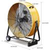 imageSimple Deluxe 24 Inch Heavy Duty Metal Industrial Drum Fan 3 Speed Floor Fan for Warehouse Workshop Factory and Basement36 Inch