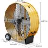 imageSimple Deluxe 24 Inch Heavy Duty Metal Industrial Drum Fan 3 Speed Floor Fan for Warehouse Workshop Factory and Basement42 Inch