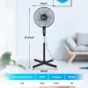 imageSimple Deluxe Oscillating 16 3 Adjustable Speed Pedestal Stand Fan for Indoor Bedroom Living Room Home Office ampamp College Dorm Use 16 Inch Black
