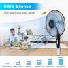 imageSimple Deluxe Oscillating 16 3 Adjustable Speed Pedestal Stand Fan for Indoor Bedroom Living Room Home Office ampamp College Dorm Use 16 Inch BlackFa
