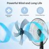 imageSimple Deluxe Oscillating 16 3 Adjustable Speed Pedestal Stand Fan for Indoor Bedroom Living Room Home Office ampamp College Dorm Use 16 Inch BlackFa