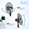 imageSimple Deluxe Oscillating 16 3 Adjustable Speed Pedestal Stand Fan for Indoor Bedroom Living Room Home Office ampamp College Dorm Use 16 Inch BlackFa