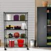 imageiPower Simple Deluxe Heavy Duty 5Tier Shelving Unit 1398D x 3583W x 6102H Storage Shelving with 1250 lbs Capacity ChromeBlack