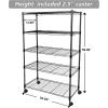 imageiPower Simple Deluxe Heavy Duty 5Tier Shelving Unit 1398D x 3583W x 6102H Storage Shelving with 1250 lbs Capacity ChromeBlack