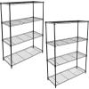 imageiPower Simple Deluxe Heavy Duty 5Tier Shelving Unit 1398D x 3583W x 6102H Storage Shelving with 1250 lbs Capacity ChromeBlack