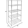 imageiPower Simple Deluxe Heavy Duty 5Tier Shelving Unit 1398D x 3583W x 6102H Storage Shelving with 1250 lbs Capacity ChromeChrome