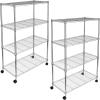 imageiPower Simple Deluxe Heavy Duty 5Tier Shelving Unit 1398D x 3583W x 6102H Storage Shelving with 1250 lbs Capacity ChromeChrome