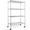 imageiPower Simple Deluxe Heavy Duty 5Tier Shelving Unit 1398D x 3583W x 6102H Storage Shelving with 1250 lbs Capacity ChromeChrome