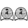 imageSimple Deluxe 12 Inch 3Speed High Velocity Heavy Duty Metal Industrial Floor Fans Quiet for Home Commercial Residential and Greenhouse Use OutdoorIndoor Black HIFANXFLOOR12VX22 Pack