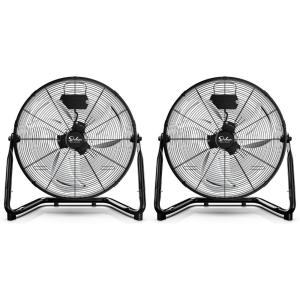 imageSimple Deluxe 12 Inch 3Speed High Velocity Heavy Duty Metal Industrial Floor Fans Quiet for Home Commercial Residential and Greenhouse Use OutdoorIndoor Black HIFANXFLOOR12VX22 Pack