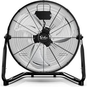 imageSimple Deluxe 18 Inch 3Speed High Velocity Heavy Duty Metal Industrial Floor Fan for Warehouse Workshop Factory and Basement Black 2 Pack18 Inch
