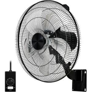 imageSimple Deluxe 18 Inch Household Commercial Wall Mount Fan 90 Degree Horizontal Oscillation 5 Speed Settings 1 PackBlack1 Pack