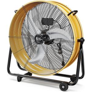 imageSimple Deluxe 24 Inch Heavy Duty Metal Industrial Drum Fan 3 Speed Air Circulation for Warehouse Greenhouse Workshop Patio Factory and Basement2Pack