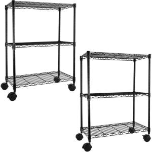 imageiPower Simple Deluxe Heavy Duty 5Tier Shelving Unit 1398D x 3583W x 6102H Storage Shelving with 1250 lbs Capacity ChromeBlack