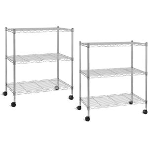 imageiPower Simple Deluxe Heavy Duty 5Tier Shelving Unit 1398D x 3583W x 6102H Storage Shelving with 1250 lbs Capacity ChromeChrome